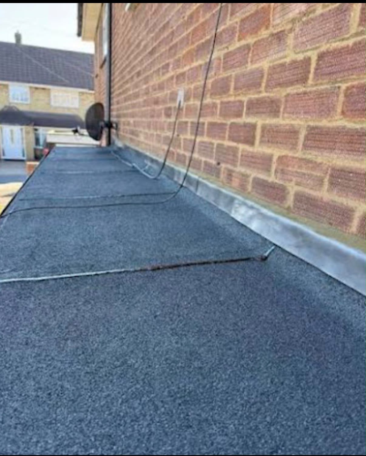 High-performance felt flat roof with lead flashing in Colchester, Essex